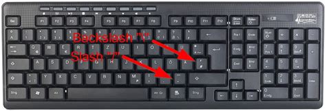 englisch tastatur slash